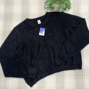 NWT Fuzzy Black Sweater